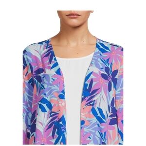 Pioneer woman size S/M Long Sleeve 3/4 sleeve duster purple floral brand new